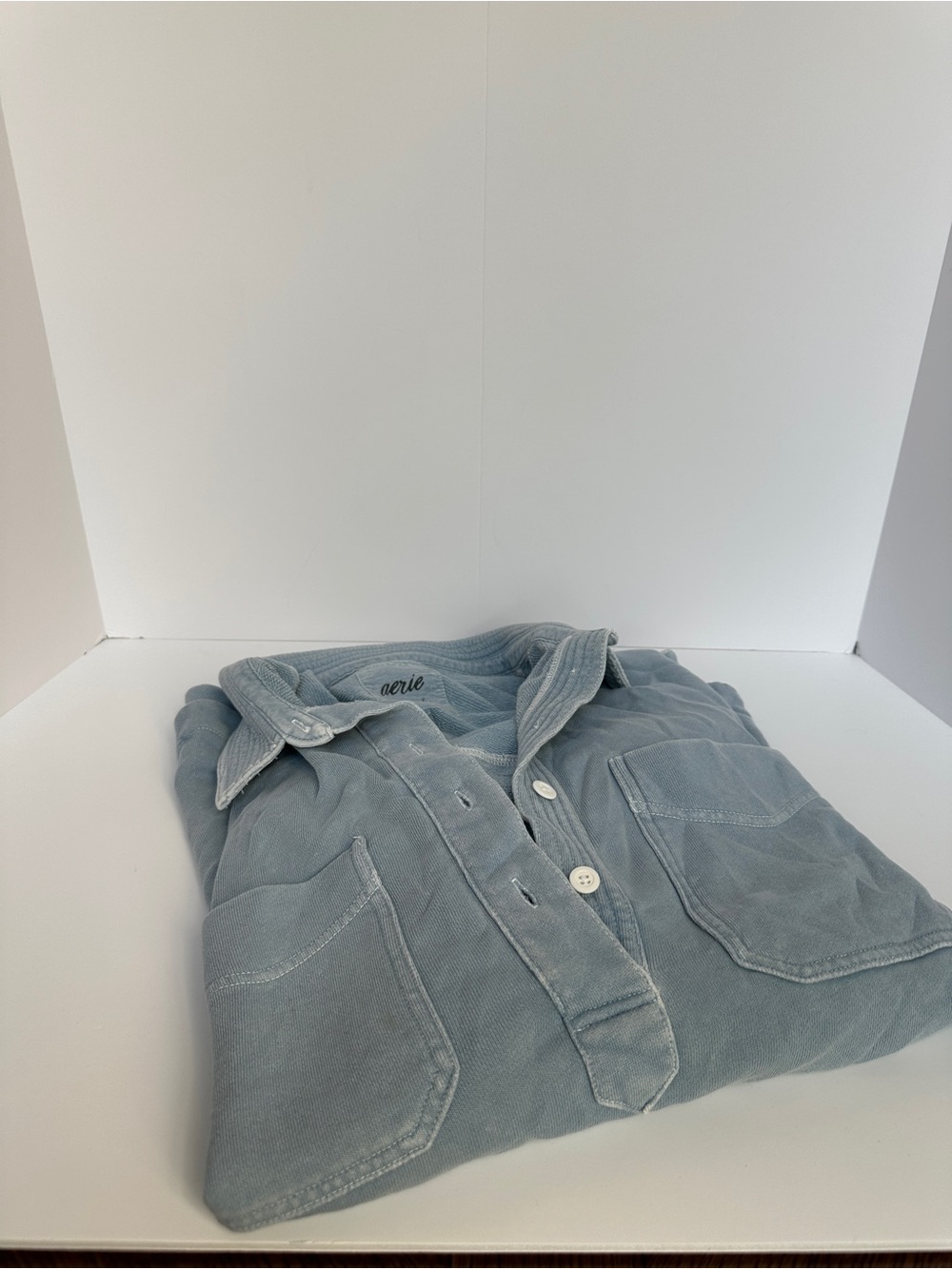 aerie Light Blue Women’s Casual Button-Up Sweater